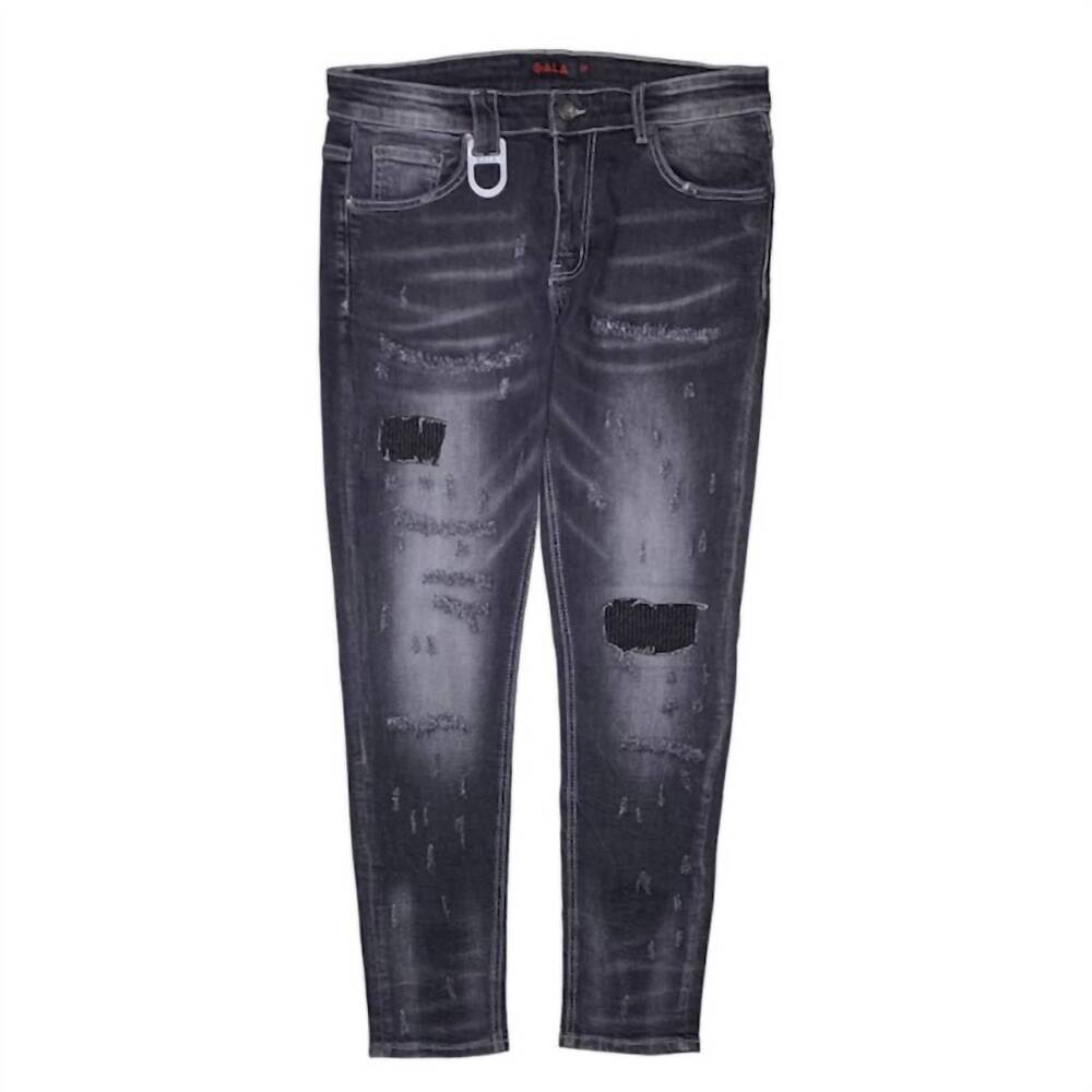 NEW GALA men's warner denim jean in black washed